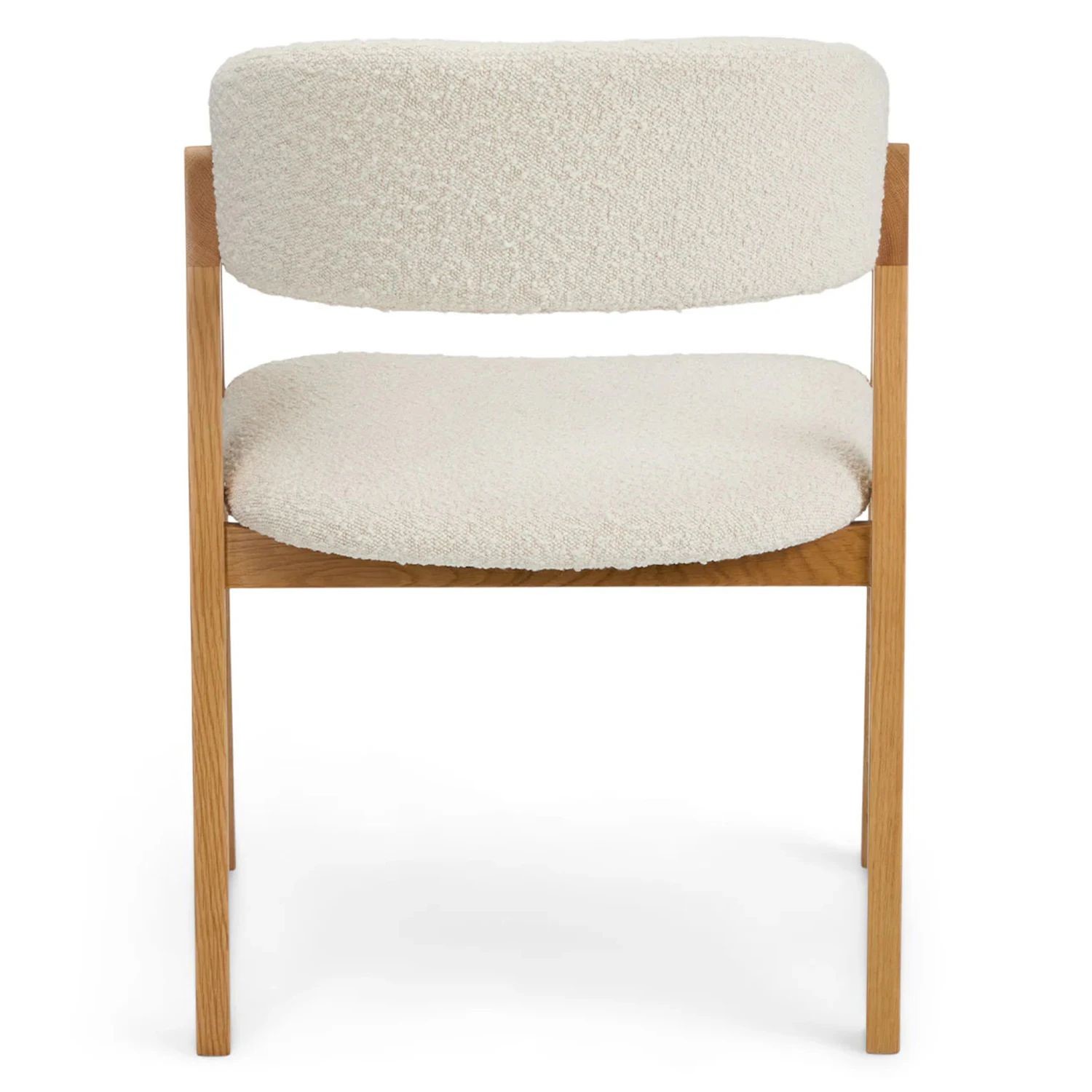 5 Star Hotel Room Minimalist Style White Fabric Solid Oak Leisure Armchair