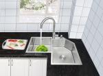 16 Gauge Apron Corner Stainless Steel Kitchen Sink 110x57