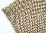 1.5MM Dia 15mm OD Gold Colored Steel Ring Mesh Dexhibition Halls Divider