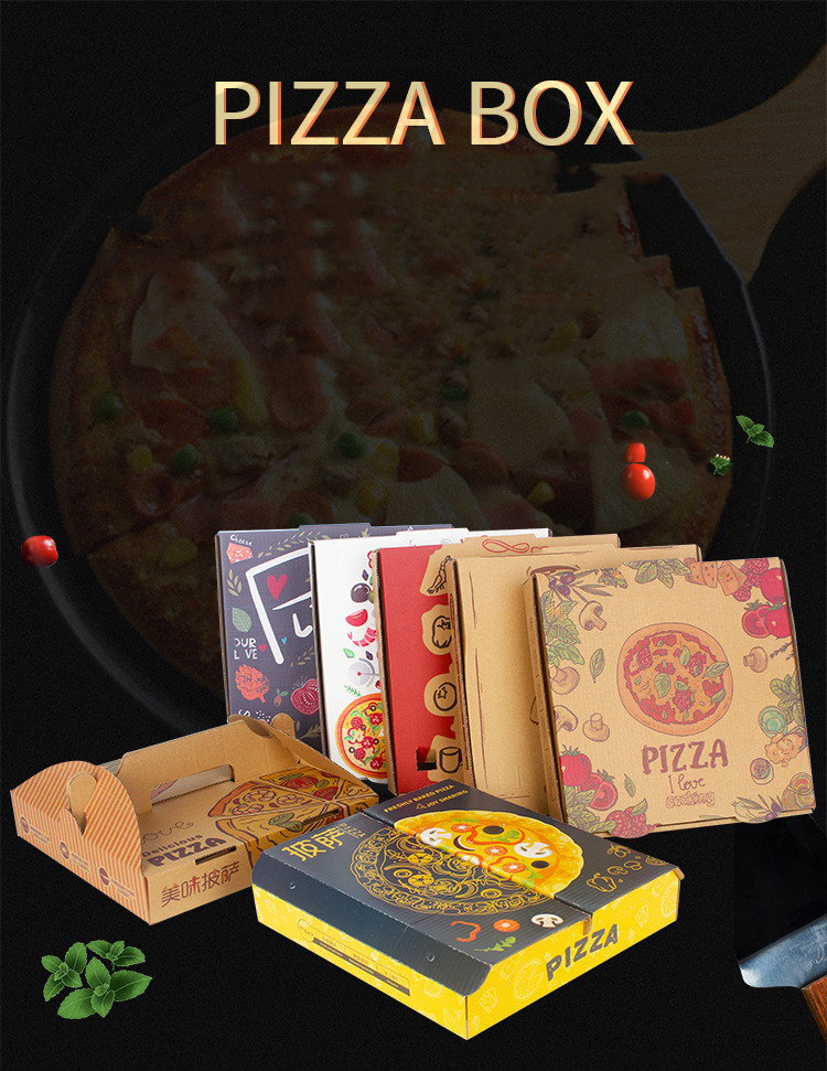 Food Grade Corrugated Cardboard Empty Small 8x8 Pizza Box For Party Favors