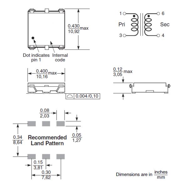 CV9052-AL Ferrite Core Power Transformer For Active Clamp Converter