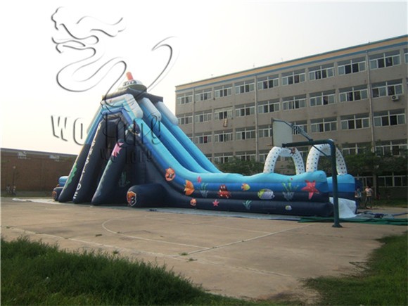 High Quality Factory Price giant slip and slide, high inflatable slide
