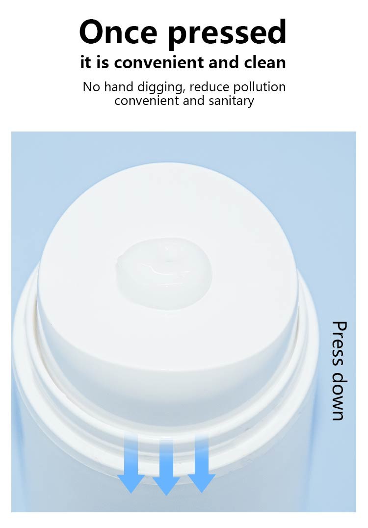 Sustainable Central Hole Outlet PP Airless Bottle Cosmetic Packaging Container 50ml 100ml 150ml