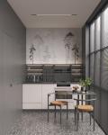 Modern White Kitchen Cabinet Tailored PET Kitchen Cabinets System