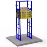 7m Height Warehouse Cargo Lift Double Rail Mini Goods Elevator