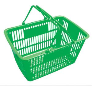 Wholesale Double Handle Supermarket Shopping Basket Unfoldable Style HDPP / HDPE Material from china suppliers