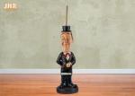 Polyresin Statues Decorative Resin Butler Sculpture Toilet Paper Holder Floor