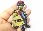 Grab Money Clothing Embroidery Patches Twill Fabric Base Heat - Cut Border