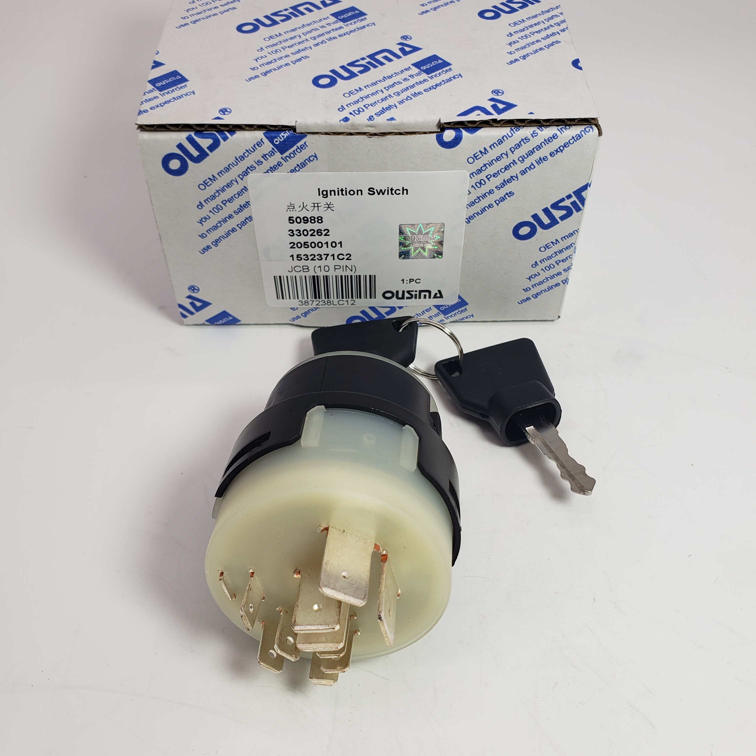 Ignition Switch 50988 330262 20500101 1532371C2 For JCB (10 Pin)