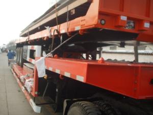 Wholesale Hauler Truck Low Platform Semi Trailer , 3 Axle truck Trailer Low Bed For Road Transportation from china suppliers