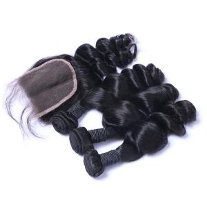 Wholesale Virgin Human Malaysian Hair Extensions Loose Wave Wet And Wavy 100G from china suppliers
