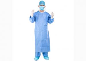 China Non Woven Disposable Surgical Gown Reinforced 18 - 65gsm on sale