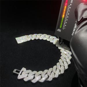 Wholesale Iced Miami Moissanite Cuban Link Chain Bracelet 925 Silver Vvs For Jewelry Company from china suppliers