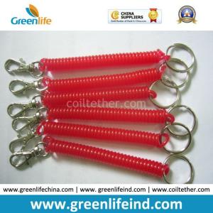 Wholesale China Wholesale Standard Red Short spiral Coil Keychain Coil Lanyard from china suppliers