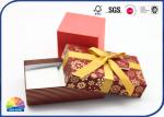Red Paper Box Gold Stamping Festival Gift Package Stick Ribbon Bownot
