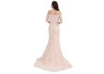 Baby Light Pink Sequin Half Sleeve Evening Gown Women Wear Customized Size