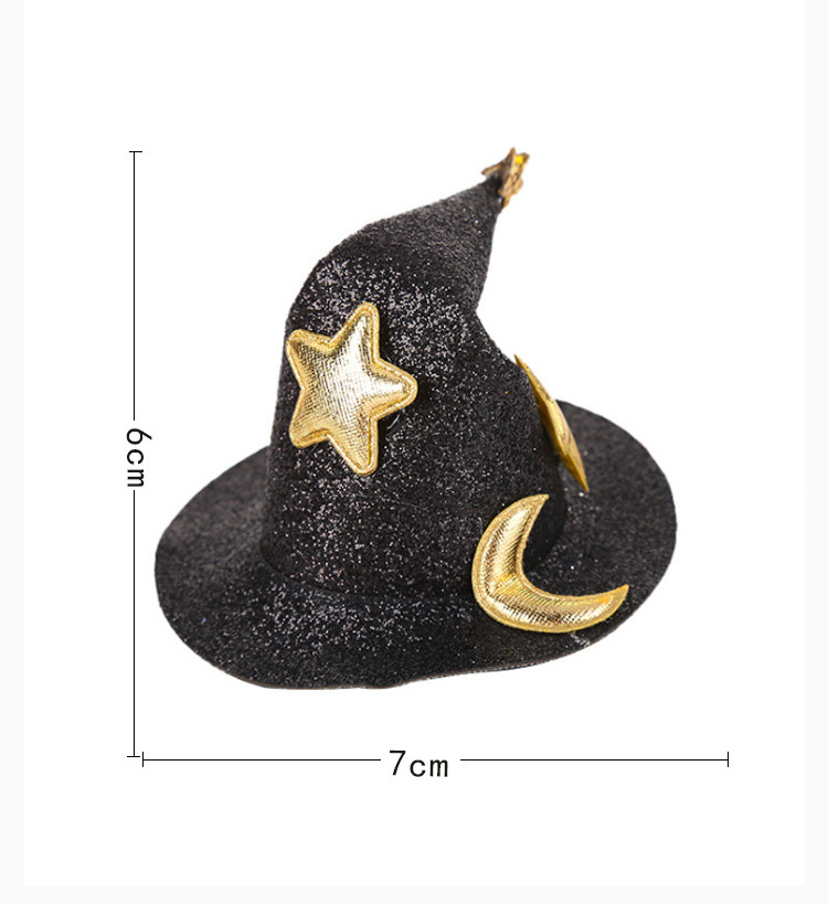 Halloween Hat Hairpin Costume Bonnet Hair Accessories For Kids Hair Clips Sequins