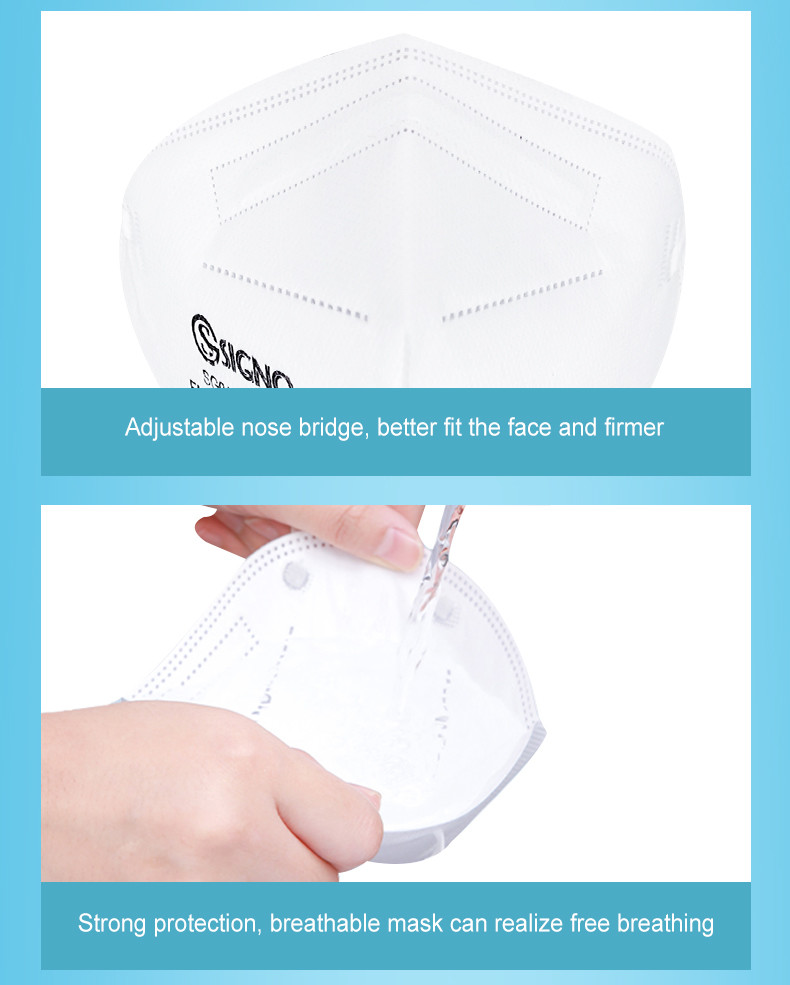 Personal Protection CE Approval FFP2 Disposable Protective Face Mask 5Plys