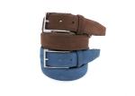 Casual Mens Leather Dress Belt 1 3/8" Wide / Brown Suede Mens Belt