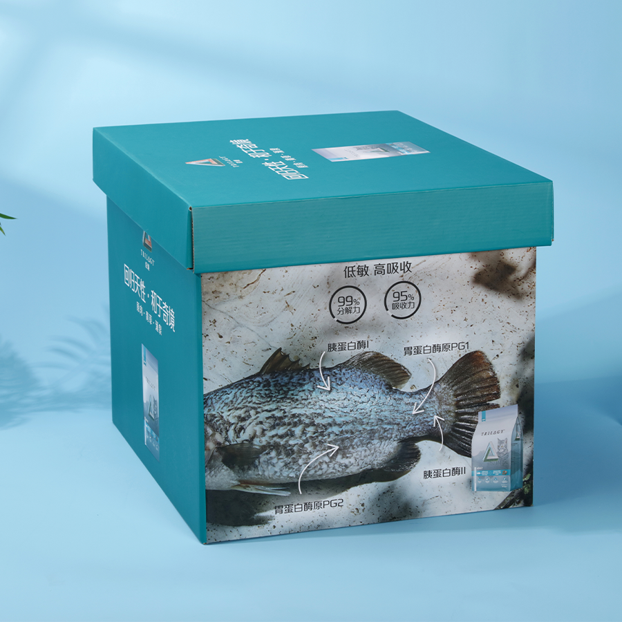Cardboard Product Display Boxes For Cat Food , Corrugated Board Display Cases With Lids