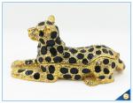 Wholesale Spot Leopard Shape Trinket Box Crystal Metal Trinket Box SCJ294