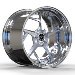 Staggered Polish Alloy 2 Piece Forged Wheels For Ferrari 458 5x108/5x114.3 rims