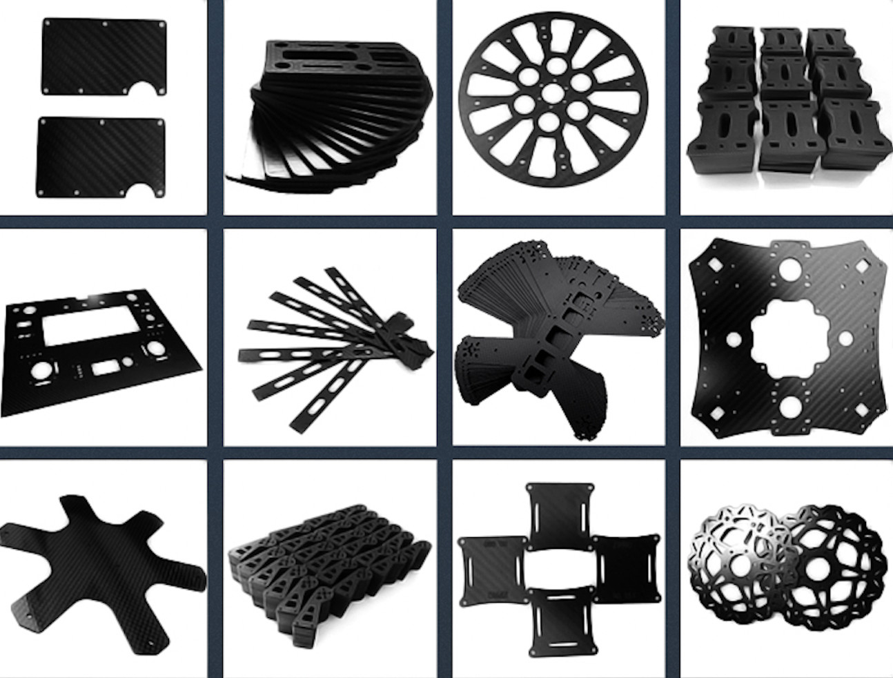 10mm Carbon Fiber CNC Cutting For Drone Components