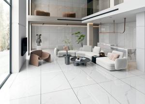 Wholesale 900x1800x9mm Carrara White Indoor Floor And Wall Polished Glazed Porcelain Tiles For Living Room And Kitchen from china suppliers