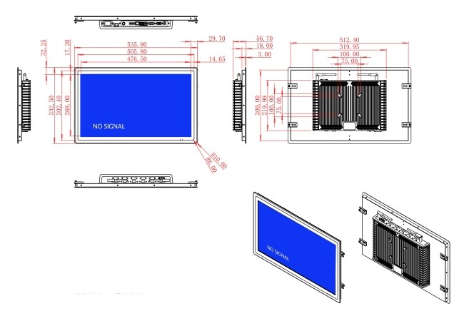 21.5-Inch High-Definition Monitor for Smart City Projects and Industrial Dashboards