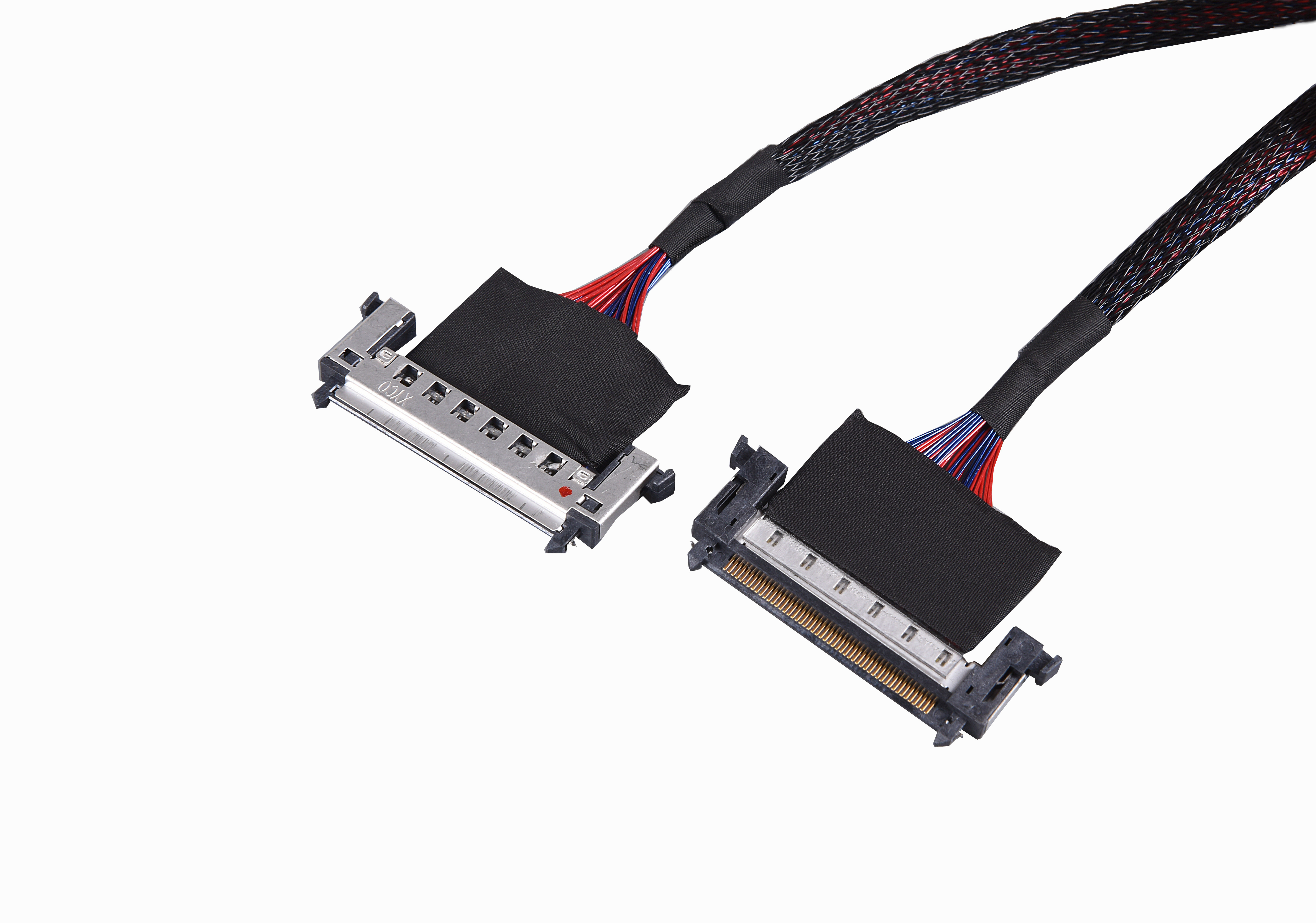 Custom Length UL Standard Pure Copper Conductor LVDS Cable Assembly with 28/30/32 Pin Configuration