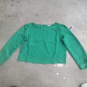 Wholesale Green Breathable Womens Chiffon Office Tops 100% Polyester from china suppliers
