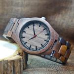 Natural Black Wood Watch Men Business Luxury Stop Watch Quartz Movement Wood