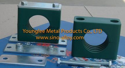 Standard / light duty hydraulic pipe clamps with stainless steel plates and