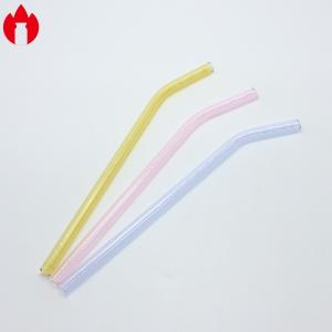 Wholesale Customized High Borosilicate Glass Drinking Straws colorful from china suppliers