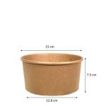Sustainable 1000ML 32OZ Take Away Paper Container Salad Bowls Disposable Kraft