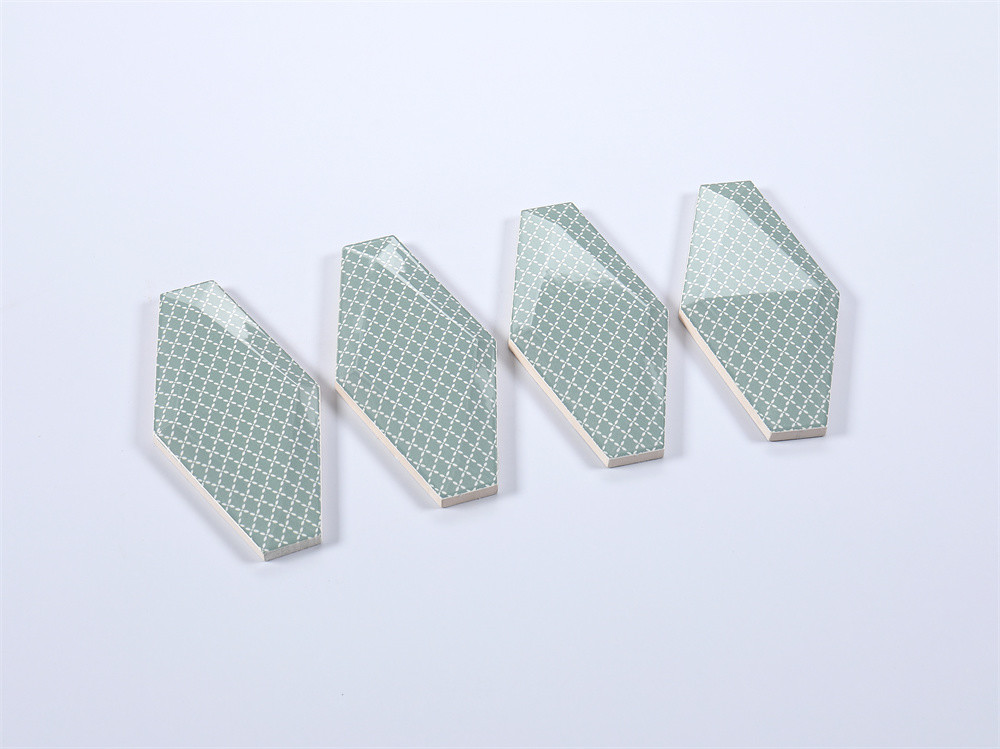 Colorful Bevelled Bread Wall Tiles 10x20cm AAA Grade Subway Tiles For Dining Room