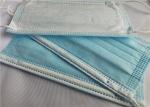 Blue Disposable Surgical Masks / Medical Grade Mask With Ce Fda Iso Certificates