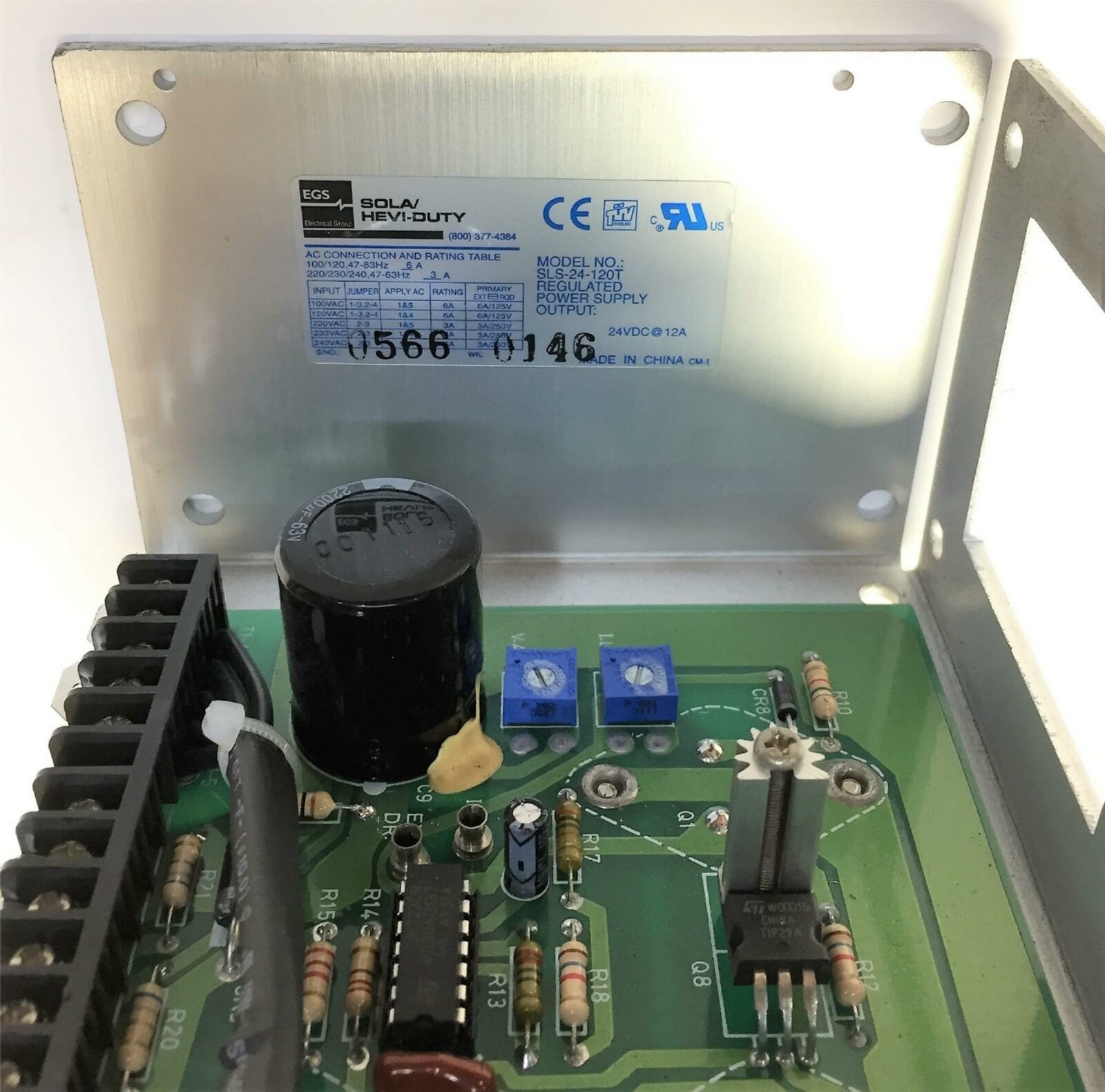 Emerson SLS-24-120T LINEAR POWER SUPPLY SINGLE 24V 12A LINEAR PS