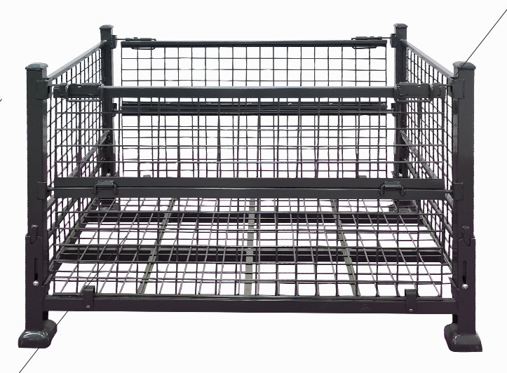Galvanized Wire Mesh Pallet Cage For Corrosion-Resistant And Hygienic Storage Solutions