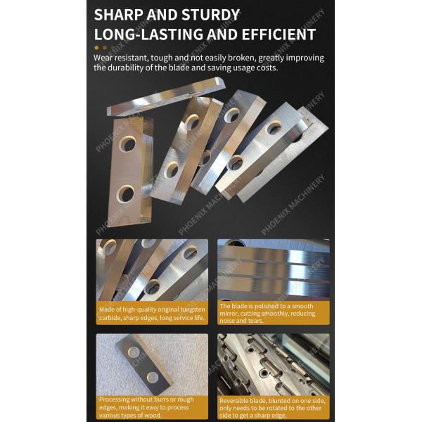 30x12x2.5 Custom Cemented Carbide Reversible Insert Knife Blade for Heavy-Duty Planer