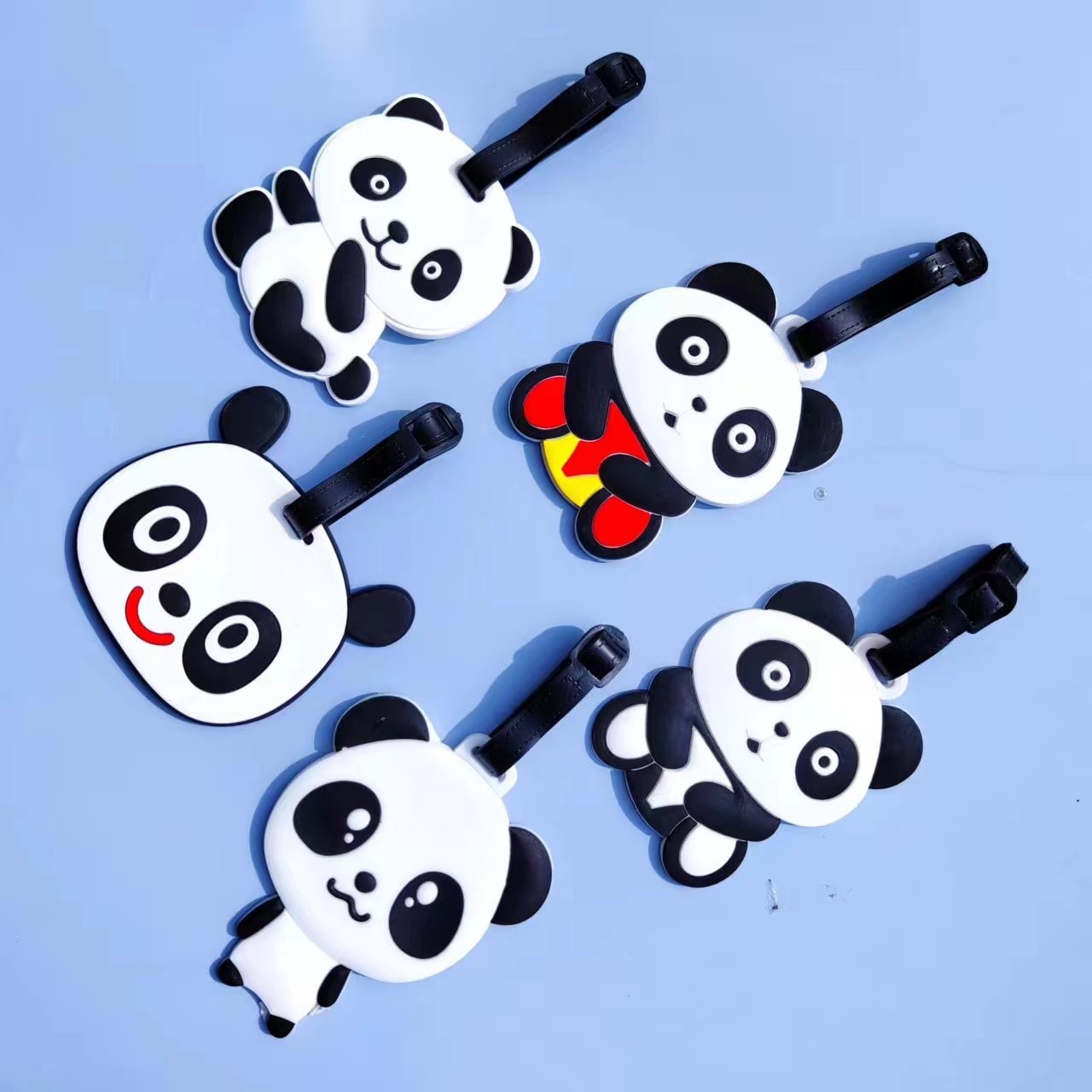 2-Pack Cute Silicone Luggage Tag With Name ID Card for Suitcases Non-Toxic Customized Welcome