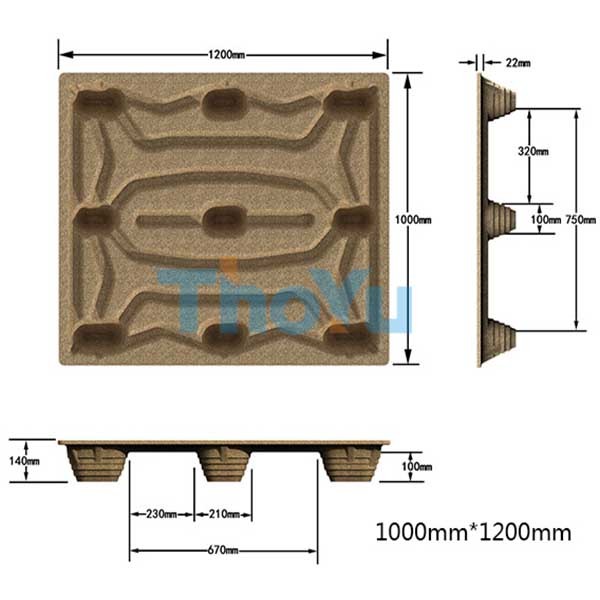 1200*1000 mm Automatic Double Molds Wood Pallet Machine in India