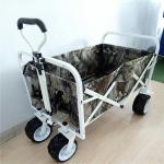7" PU Wheel Folding Garden Carts Wide Beach Cart Trolley 70kgs
