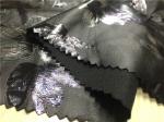 Full Lamination Garment Leather Fabric Printed Silver Flower 54" Width