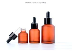 Wholesale Amber Frosted Glass Essential Oil Bottle Pump Lotion Essential Oil Dropper Bottle from china suppliers