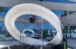 Modern LED Stainless Steel Artwork Sculpture 3.5 Meter Height