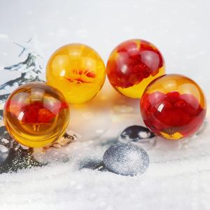 Wholesale Nature Rose Paperweight Logo Customized Resin Flower Ball from china suppliers