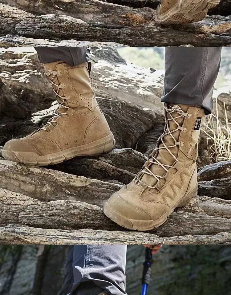 Navy Military Boots With Zipper Lightweight Desert Shoes Waterproof Breathable Thin