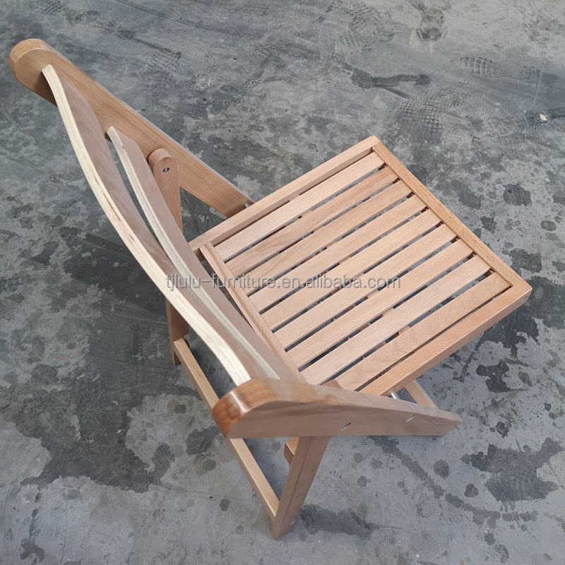 Solid Wood Cover Material Nordic Design Foldable Dining Chair for Restaurant Hotel General Home Furniture