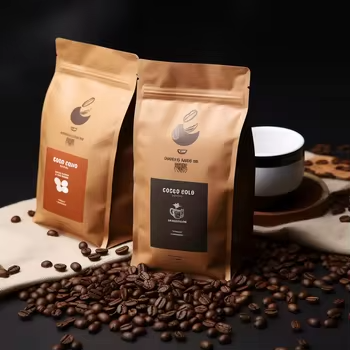 Tear Resistant Puncture Proof Design Black Plastic Flat Bottom Heat Sealed Valve Coffee Bags for Packaging